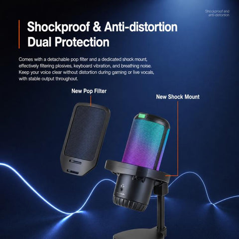 APK005 AI Smart Noise Reduction Condenser Desktop Microphone, APK005 Desktop Microphone