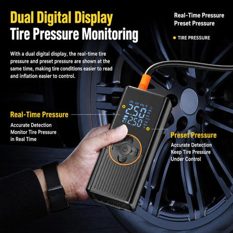 Car Wireless Digital Display Air Pump Electric Tire Inflator, 1500 x3, 2000 x3