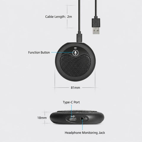 MI656 USB Condenser Omnidirectional Desktop Microphone, MI656