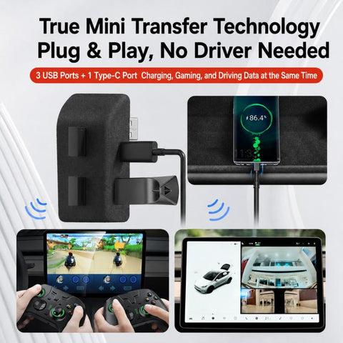 Car Glove Box Center Console Docking Station, For Tesla Model Y, For Tesla Model 3/ Y / Y L Docking Station