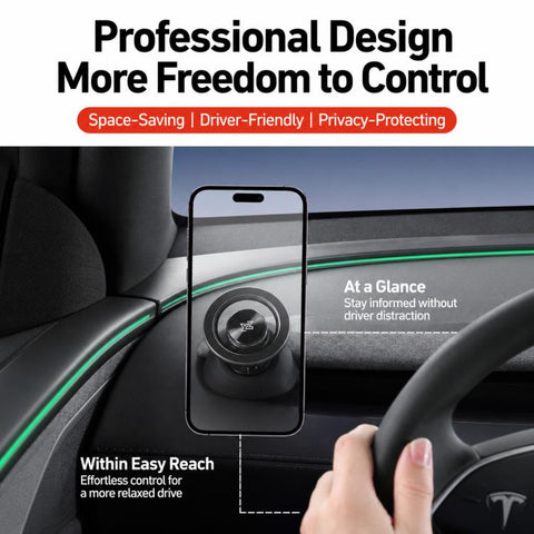For Tesla Model 3 / Y / Y L Car Magnetic Mobile Phone Holder, Dual-sided Base, Center-mount Base