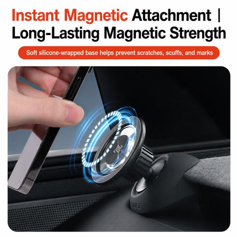 For Tesla Model 3 / Y / Y L Car Magnetic Mobile Phone Holder, Dual-sided Base, Center-mount Base
