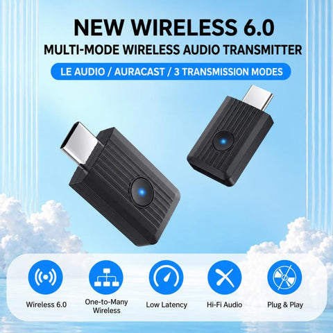 Type-C Audio Receiver Transmitter Wireless Bluetooth Receiver