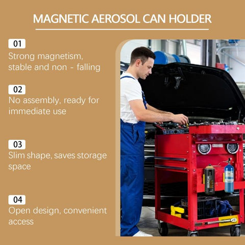 JUE FISH Magnetic Aerosol Can Storage Stand