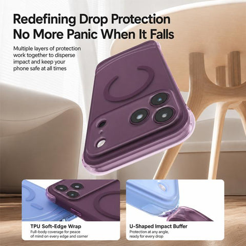 QN2 Skin-Friendly AirBag Magnetic Shockproof Phone Case, For iPhone 18 Pro, For iPhone 18 Pro Max, For iPhone 17 Pro Max, For iPhone 17 Pro