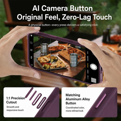 QN2 Skin-Friendly AirBag Magnetic Shockproof Phone Case with 360 Rotation Holder, For iPhone 18 Pro, For iPhone 18 Pro Max, For iPhone 17 Pro Max, For iPhone 17 Pro