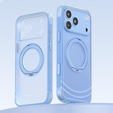 QN2 Skin-Friendly AirBag Magnetic Shockproof Phone Case with 360 Rotation Holder, For iPhone 18 Pro, For iPhone 18 Pro Max, For iPhone 17 Pro Max, For iPhone 17 Pro