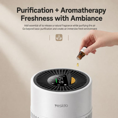 Yesido EC39 Aroma Compact Desktop Air Purifier, EU Plug, UK Plug