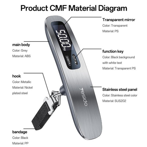 Yesido MG41 Handheld Electronic Luggage Scale, MG41