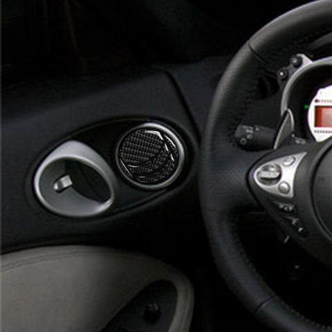Car Carbon Fiber Left And Right Exhaust Ports Decorative Sticker for Nissan 350z 2006-2009, Left and Right Drive Universal, Left And Right Exhaust Ports