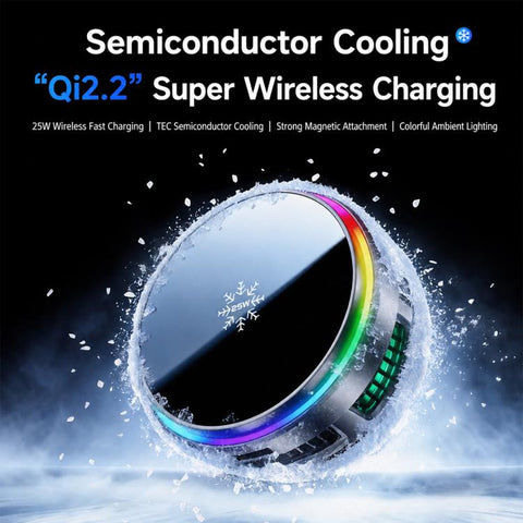 Magnetic Cooling 25W Wireless Fast Charger Car Air Outlet Holder, S32 Pro