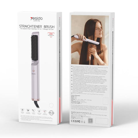 Yesido MG33 Smart Temperature Levels Hair Straightener Brush, EU Plug, UK Plug