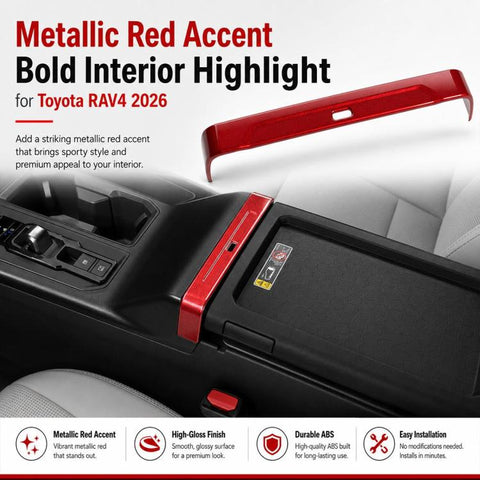 Car Armrest Box Decorative Trim Strip For Toyota RAV4