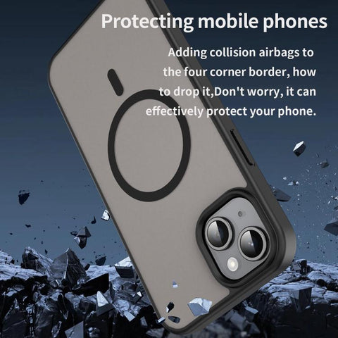Fanying Series Precision Camera Hole PC Hybrid TPU Translucent Frosted Magnetic Phone Case, For iPhone 14 Plus, For iPhone 14, For iPhone 14 Pro, For iPhone 14 Pro Max, For iPhone 13 Pro Max