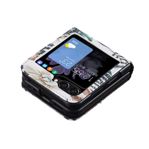 Colored Drawing Leather Phone Case, For Galaxy Z Flip8 5G