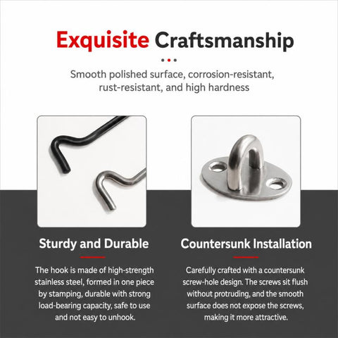 Stainless Steel Door Window Hook and Eye Catch Window Positioning Hardware Parts, 3 inch, 4 inch, 6 inch, 8 inch, 10 inch, 12 inch, 14 inch, 16 inch