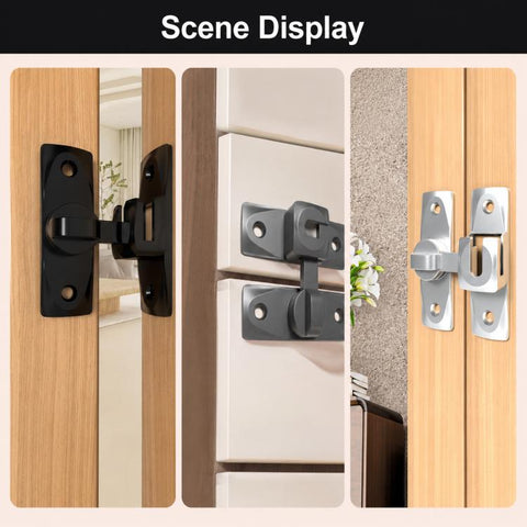 360-Degree Rotating Aluminum Alloy Door and Window Security Latch Lock