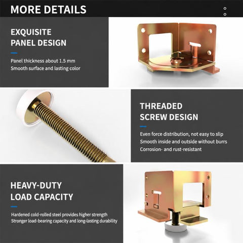 Adjustable Cabinet Leveling Feet, Threaded Lifting Leveler Bracket