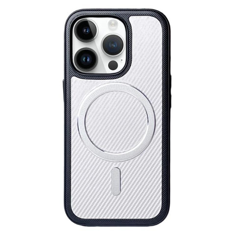 Carbon Fiber Texture Vegan Leather Magnetic Phone Case, For iPhone 16 Pro, For iPhone 16, For iPhone 15 Pro Max, For iPhone 15 Pro, For iPhone 15, For iPhone 14 / 13, For iPhone 14 Pro, For iPhone 14 Pro Max