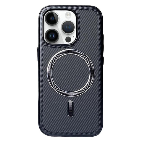 Carbon Fiber Texture Vegan Leather Magnetic Phone Case, For iPhone 16 Pro, For iPhone 16, For iPhone 15 Pro Max, For iPhone 15 Pro, For iPhone 15, For iPhone 14 / 13, For iPhone 14 Pro, For iPhone 14 Pro Max