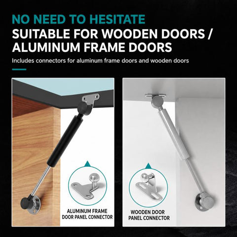 Cabinet Gas Strut Lift Support Aluminum Frame and Wooden Door Hydraulic Gas Spring Stay, 1.8M Short Style, 2.7M Long Style