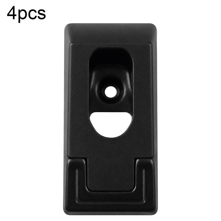 4pcs/Pack Thickened Closet Rod Support Brackets, Wardrobe Clothes Rail End Holders, Cold-Rolled Steel, Zinc Alloy