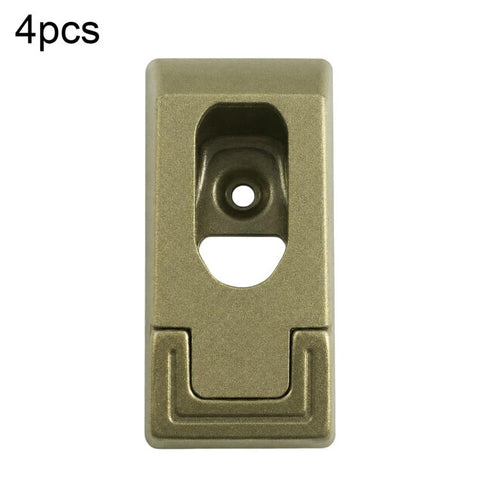 4pcs/Pack Thickened Closet Rod Support Brackets, Wardrobe Clothes Rail End Holders, Cold-Rolled Steel, Zinc Alloy