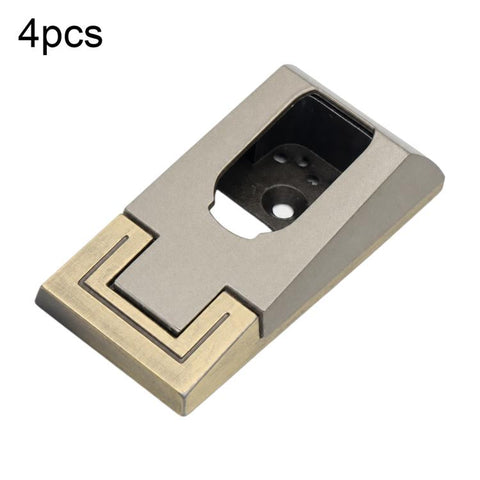 4pcs/Pack Thickened Closet Rod Support Brackets, Wardrobe Clothes Rail End Holders, Cold-Rolled Steel, Zinc Alloy