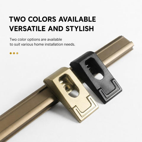 4pcs/Pack Thickened Closet Rod Support Brackets, Wardrobe Clothes Rail End Holders, Cold-Rolled Steel, Zinc Alloy