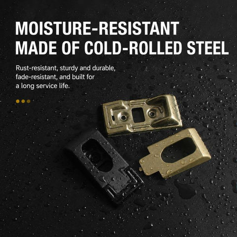 4pcs/Pack Thickened Closet Rod Support Brackets, Wardrobe Clothes Rail End Holders, Cold-Rolled Steel, Zinc Alloy