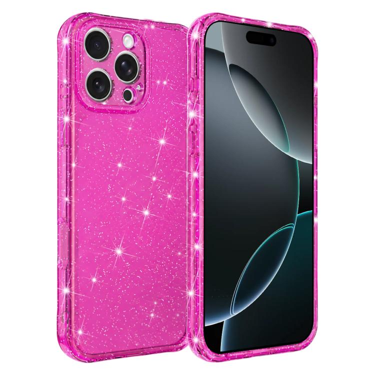 Air-cushioned Corners Shockproof IMD Glitter Phone Case, For iPhone 16 Pro, For iPhone 16, For iPhone 15 Pro Max, For iPhone 15 Pro, For iPhone 15