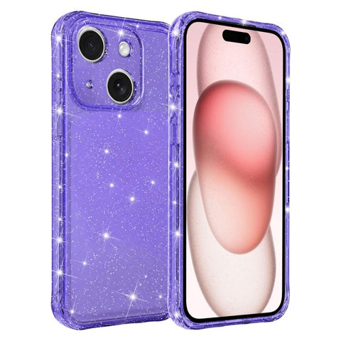 Air-cushioned Corners Shockproof IMD Glitter Phone Case, For iPhone 16 Pro, For iPhone 16, For iPhone 15 Pro Max, For iPhone 15 Pro, For iPhone 15