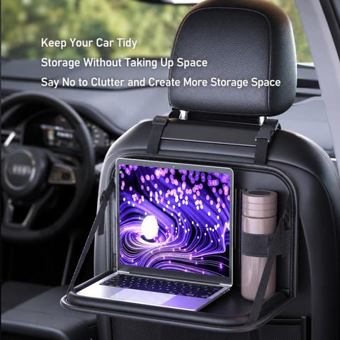 Car Seat Back Storage Rack Multifunctional Car Storage Bag Rear Seat Tray Desk, 40 x 25 cm