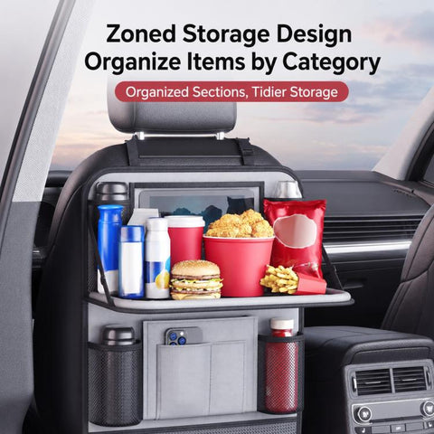 Car Seat Back Storage Bag Multifunctional Car Storage Bag Rear Seat Tray Desk