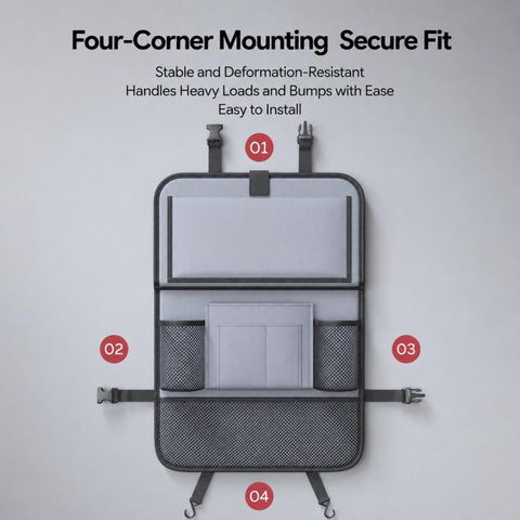 Car Seat Back Storage Bag Multifunctional Car Storage Bag Rear Seat Tray Desk