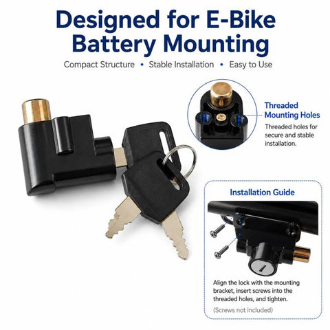 E-bike Electric Vehicle Battery Box Anti-theft Lock, 3-11mm, 7-15mm