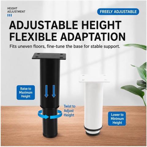 Height-Adjustable Furniture Support Legs for Sofas and Coffee Tables, 8CM, 12CM, 18CM, 25CM