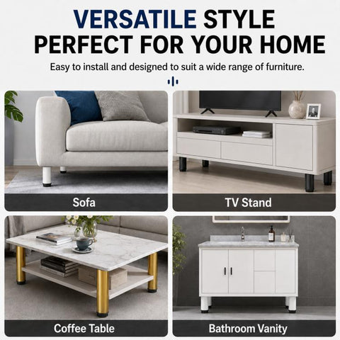 Simple Height-Adjustable Furniture Support Legs for Sofas and Coffee Tables, 78mm, 100mm, 120mm, 150mm, 180mm, 200mm