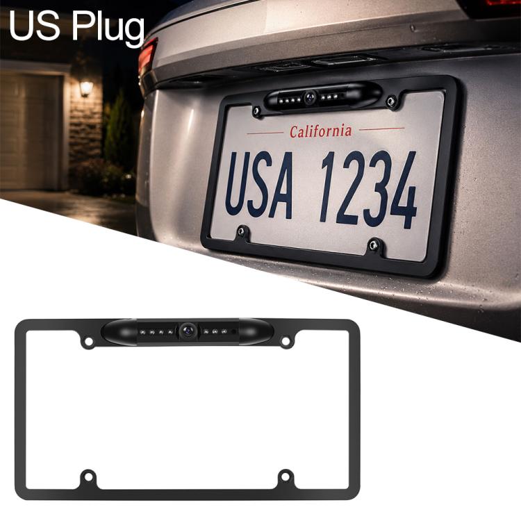Car Waterproof HD Infrared Night Vision Backup Camera US Standard License Plate Frame