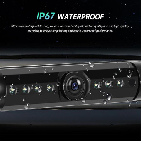 Car Waterproof HD Infrared Night Vision Backup Camera US Standard License Plate Frame