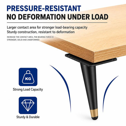 Angled Tapered Metal Furniture Support Legs for Sofas and Coffee Tables, 10cm, 12cm, 15cm, 17cm, 20cm, 25cm, 30cm