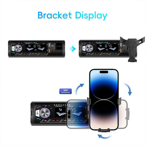 Universal Single-DIN Car MP3 Player with Phone Holder, Standard without Memory Card, Standard with 32GB Memory Card