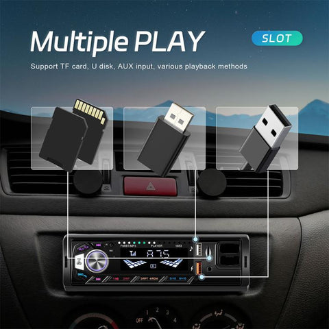 Universal Single-DIN Car MP3 Player with Phone Holder, Standard without Memory Card, Standard with 32GB Memory Card