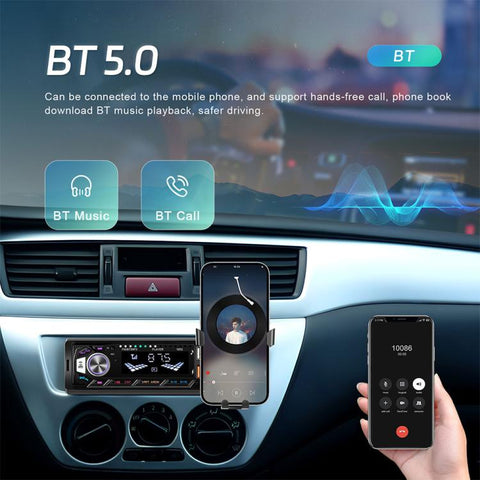 Universal Single-DIN Car MP3 Player with Phone Holder, Standard without Memory Card, Standard with 32GB Memory Card