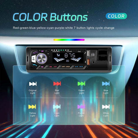 Universal Single-DIN Car MP3 Player with Phone Holder, Standard without Memory Card, Standard with 32GB Memory Card