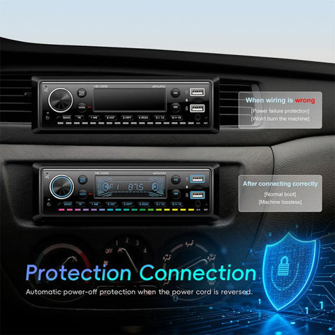 Universal Single-DIN Car Bluetooth MP3 Player FM Radio, Standard without Memory Card, Standard with 64GB Memory Card