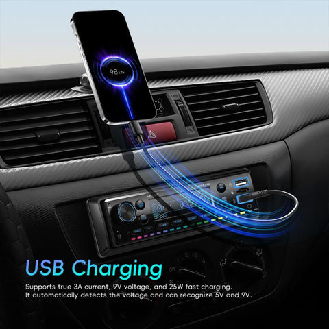 Universal Single-DIN Car Bluetooth MP3 Player FM Radio, Standard without Memory Card, Standard with 64GB Memory Card