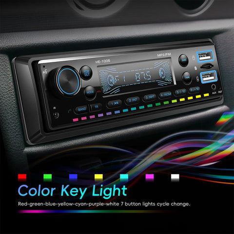 Universal Single-DIN Car Bluetooth MP3 Player FM Radio, Standard without Memory Card, Standard with 64GB Memory Card