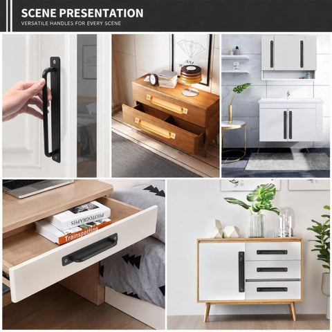 Aluminum Alloy Furniture Pull Handles Door Handles with Mounting Screws, 148mm, 180mm, 212mm, 243mm