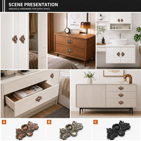 Butterfly-Shaped Furniture Metal Pull Handles Door Handles with Mounting Screws